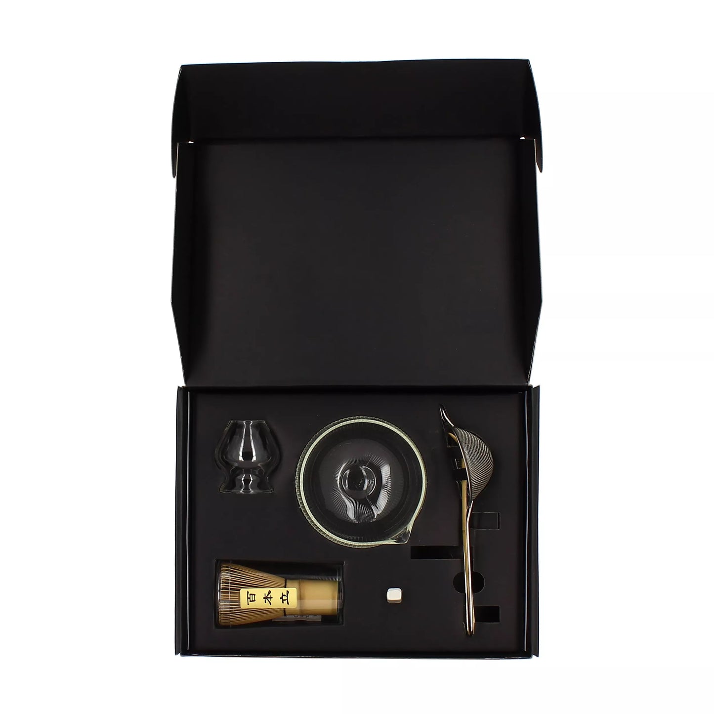 5-delige Matcha-set in bamboe en glas