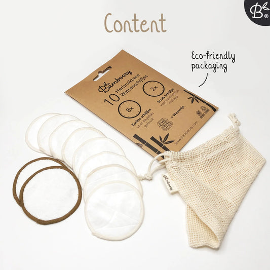 10x Witte Herbruikbare Wattenschijfjes 2-laags