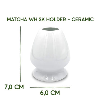 Kusenaoshi - Matcha Bezem Houder wit van keramiek