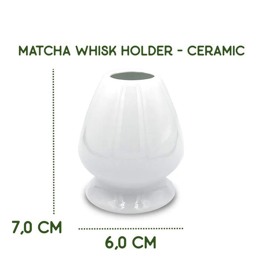 Kusenaoshi - Matcha Bezem Houder wit van keramiek