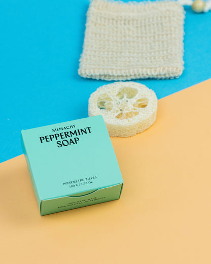 Verstevigende Pepermunt Hand- & Lichaamszeep met Blauwe Klei