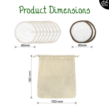 10x Witte Herbruikbare Wattenschijfjes 2-laags